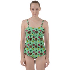 Lady Bug Fart - Nature And Insects Twist Front Tankini Set by DinzDas