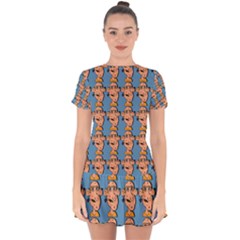 Village Dude - Hillbilly And Redneck - Trailer Park Boys Drop Hem Mini Chiffon Dress by DinzDas