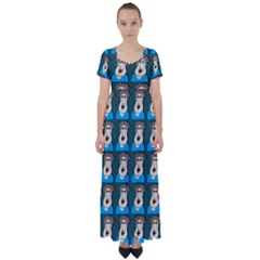 Village Dude - Hillbilly And Redneck - Trailer Park Boys High Waist Short Sleeve Maxi Dress by DinzDas