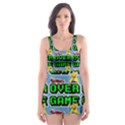 Game Over Karate And Gaming - Pixel Martial Arts Skater Dress Swimsuit View1