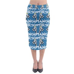 Scooter Captain - Moped And Scooter Riding Midi Pencil Skirt