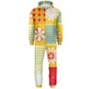 Abstract Flowers And Circle Hooded Jumpsuit (Men)  View1