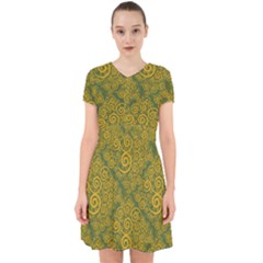 Abstract Flowers And Circle Adorable In Chiffon Dress by DinzDas