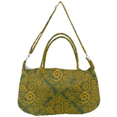 Abstract Flowers And Circle Removal Strap Handbag by DinzDas