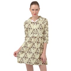 Abstract Flowers And Circle Mini Skater Shirt Dress by DinzDas