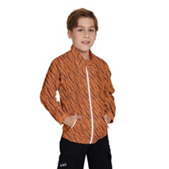 Animal Skin - Lion And Orange Skinnes Animals - Savannah And Africa Kids  Windbreaker by DinzDas