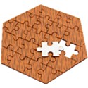Animal Skin - Lion And Orange Skinnes Animals - Savannah And Africa Wooden Puzzle Hexagon View2