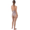 Animal Skin - Brown Cows Are Funny And Brown And White Plunge Cut Halter Swimsuit View2