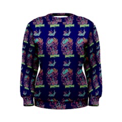 Jaw Dropping Horror Hippie Skull Women s Sweatshirt by DinzDas