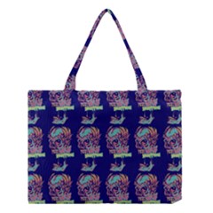 Jaw Dropping Horror Hippie Skull Medium Tote Bag by DinzDas