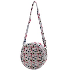 Adorable Seamless Cat Head Pattern01 Crossbody Circle Bag by TastefulDesigns