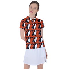  Bull In Comic Style Pattern - Mad Farming Animals Women s Polo Tee