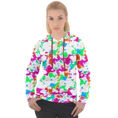 Bright Multicolored Abstract Print Women s Overhead Hoodie