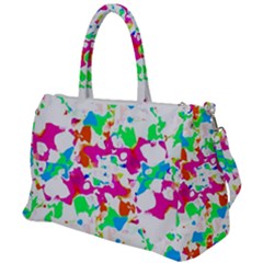 Bright Multicolored Abstract Print Duffel Travel Bag by dflcprintsclothing