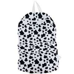 Black And White Cow Spots Pattern, Animal Fur Print, Vector Foldable Lightweight Backpack by Casemiro