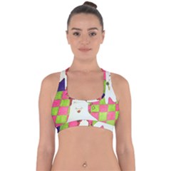 Circus Ghosts Sing Cross Back Hipster Bikini Top  by snowwhitegirl