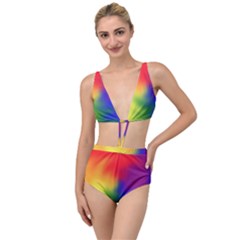 Rainbow Colors Lgbt Pride Abstract Art Tied Up Two Piece Swimsuit by yoursparklingshop