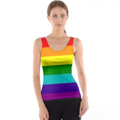 Original 8 Stripes Lgbt Pride Rainbow Flag Tank Top by yoursparklingshop