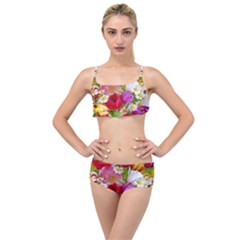 Beautiful Floral Layered Top Bikini Set by Sparkle