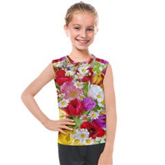 Beautiful Floral Kids  Mesh Tank Top