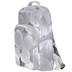 White Floral Double Compartment Backpack by Sparkle