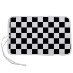 Black And White Chessboard Pattern, Classic, Tiled, Chess Like Theme Pen Storage Case (m)