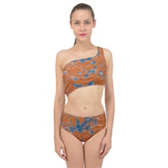 Vivid Grunge Abstract Print Spliced Up Two Piece Swimsuit by dflcprintsclothing