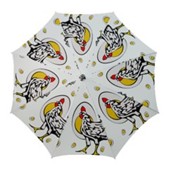 Roseanne Chicken Golf Umbrellas by EvgeniaEsenina