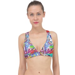 Mountain Abstract Classic Banded Bikini Top by okhismakingart