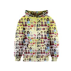 Kawaii Collage Yellow  Ombre Kids  Pullover Hoodie by snowwhitegirl