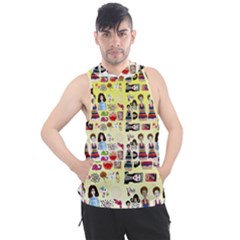 Kawaii Collage Yellow  Ombre Men s Sleeveless Hoodie by snowwhitegirl