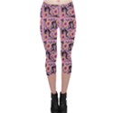 60s Girl Floral Pink Capri Leggings  View1