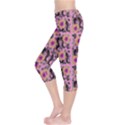 60s Girl Floral Pink Capri Leggings  View3