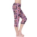 60s Girl Floral Pink Capri Leggings  View4