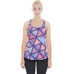 Triangle Mandala Pattern Piece Up Tank Top by designsbymallika