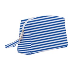 Classic Marine Stripes Pattern, Retro Stylised Striped Theme Wristlet Pouch Bag (medium)