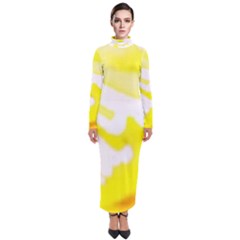 Golden Yellow Rose Turtleneck Maxi Dress by Janetaudreywilson