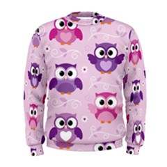 Seamless Cute Colourfull Owl Kids Pattern Men s Sweatshirt by Amaryn4rt