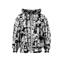 Graffiti Spray Can Characters Seamless Pattern Kids  Zipper Hoodie by Amaryn4rt