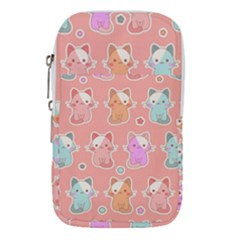 Cute Kawaii Kittens Seamless Pattern Waist Pouch (small) by Amaryn4rt