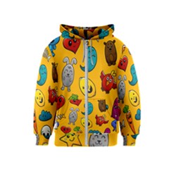 Graffiti Characters Seamless Ornament Kids  Zipper Hoodie by Amaryn4rt