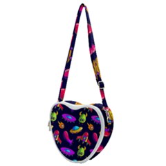 Space Pattern Heart Shoulder Bag by Amaryn4rt