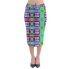 Corridor Nightmare Velvet Midi Pencil Skirt by ScottFreeArt