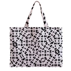 Black And White Ethnic Print Zipper Mini Tote Bag by dflcprintsclothing