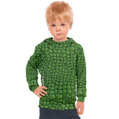 Seamless Pattern Crocodile Leather Kids  Hooded Pullover by Amaryn4rt