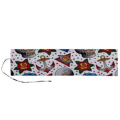 Full Color Flash Tattoo Patterns Roll Up Canvas Pencil Holder (l) by Amaryn4rt