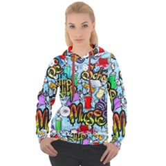 Graffiti Characters Seamless Pattern Women s Overhead Hoodie by Amaryn4rt