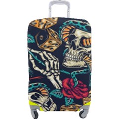 Vintage Art Tattoos Colorful Seamless Pattern Luggage Cover (large)