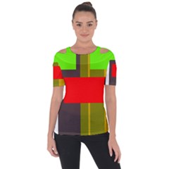 Serippy Shoulder Cut Out Short Sleeve Top