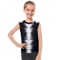 Black And White Noise, Sound Equalizer Pattern Kids  Mesh Tank Top